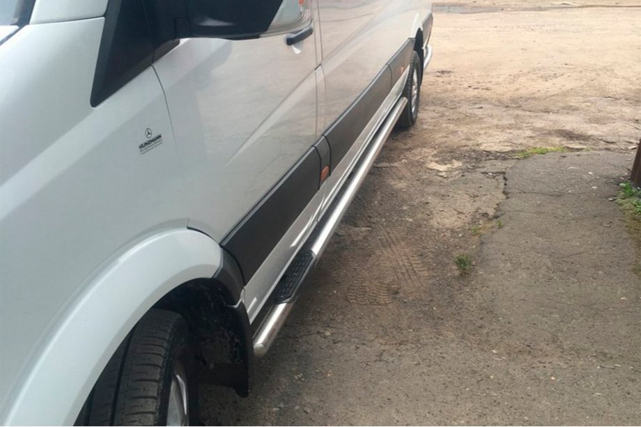 Volkswagen Crafter 2006-2016 Side Bars (2 pcs, Stainless Steel) d70, short wheelbase Photo 6