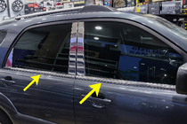 Kia Sportage 2004-2010 Window Trim Stainless Steel (6 pcs) Carmos - Turkish Stainless Steel photo 1