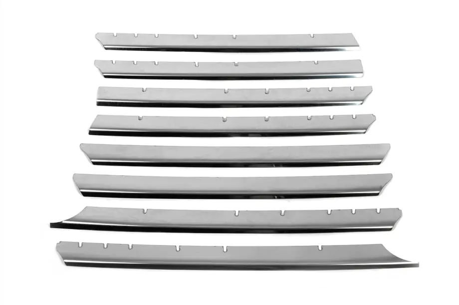 Volkswagen T4 Transporter 1990-2003 Chrome Grille Covers Straight Hood (8 pcs, Stainless Steel) Carmos - Turkish Stainless Steel Photo 3