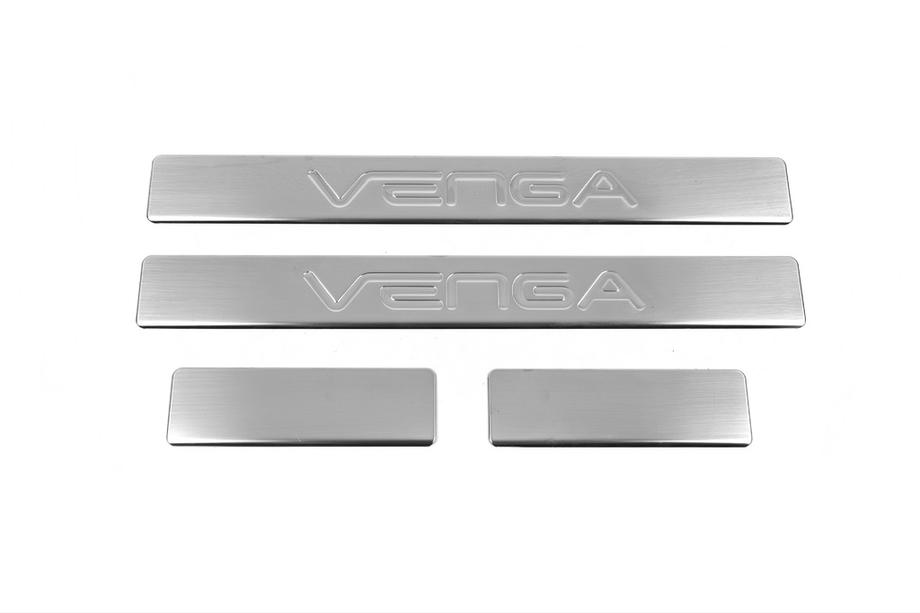 Kia Venga 2010-2019 Door Sill Protectors OmsaLine (4 pcs, stainless steel) Image
