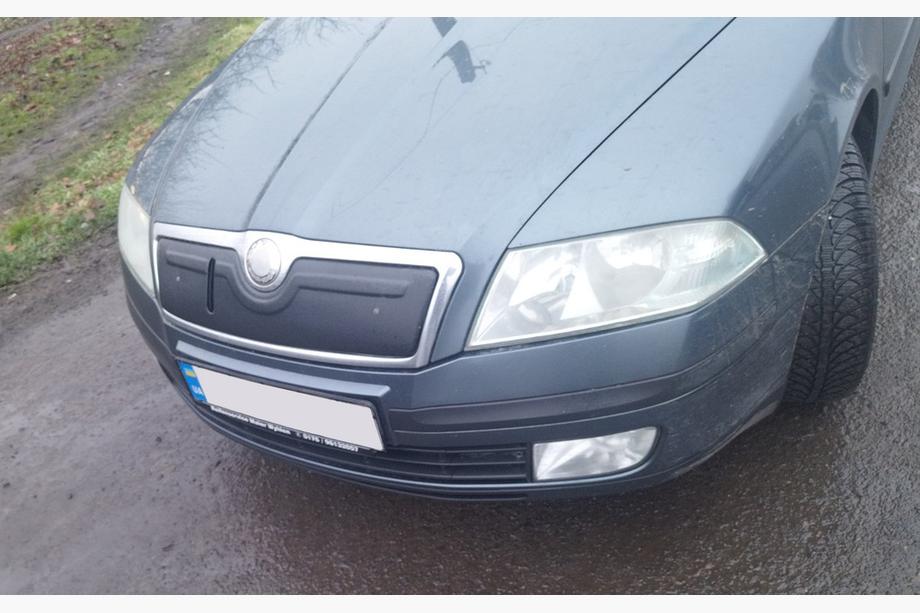 Skoda Octavia II A5 2006-2010 Winter grille cover (upper) Matte Photo 2