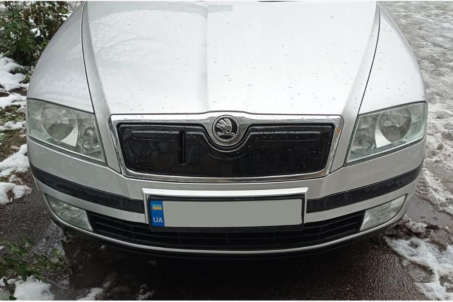 Skoda Octavia II A5 2006-2010 Winter grille cover (upper) Matte Photo 1