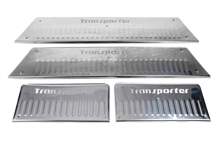 Volkswagen T5 Transporter 2003-2010 Interior door sill covers (Carmos, stainless steel) 3 doors, without lettering Photo 8
