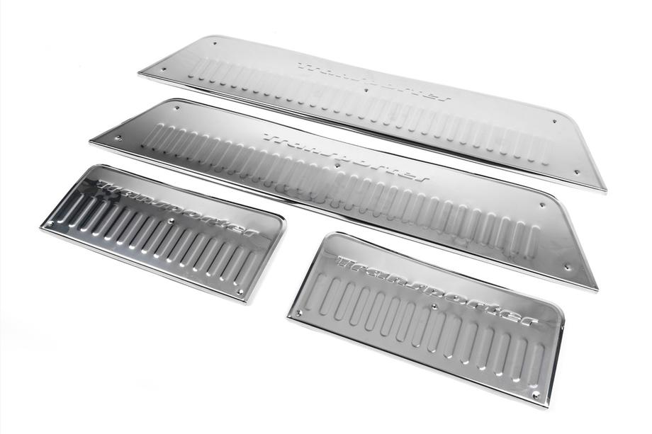Volkswagen T5 Transporter 2003-2010 Interior door sill covers (Carmos, stainless steel) 3 doors, without lettering Photo 5