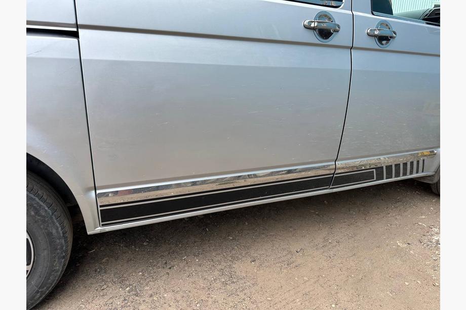Volkswagen T5 Transporter 2003-2010 Door Moldings Stainless Steel Chrome 1 Door, Short Wheelbase, Carmos - Turkish Steel Photo 10
