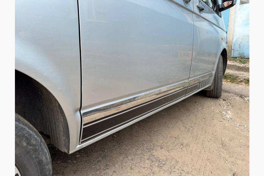 Volkswagen T5 Transporter 2003-2010 Door Moldings Stainless Steel Chrome 1 Door, Short Wheelbase, Carmos - Turkish Steel Photo 19