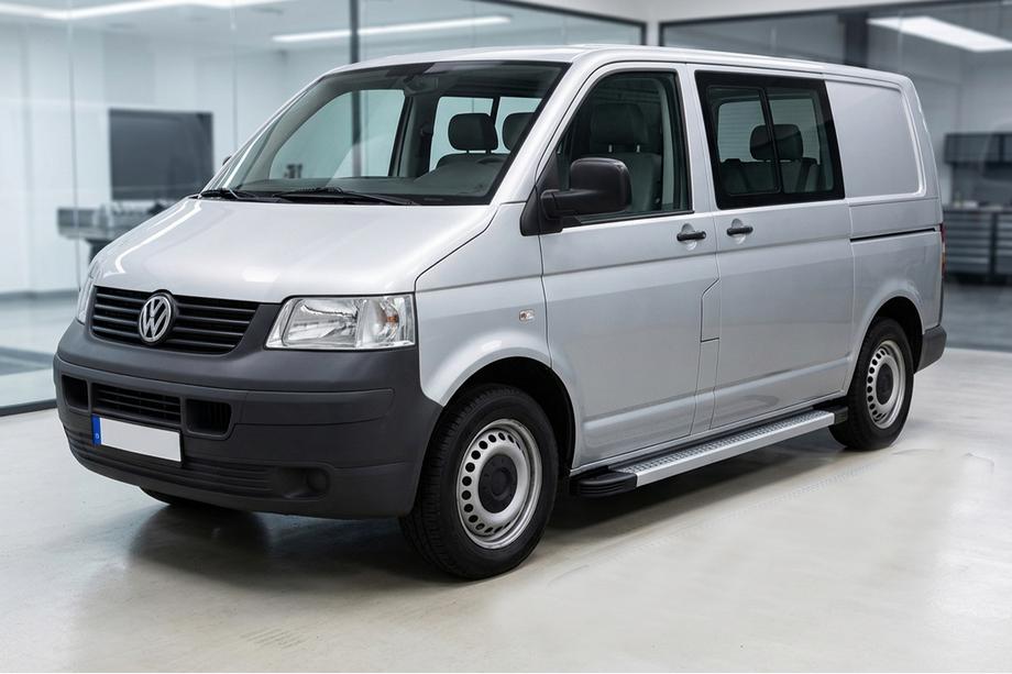 Volkswagen T5 Transporter 2003-2010 Side Steps Maya V2 (2 pcs, Aluminum) Short Wheelbase Image
