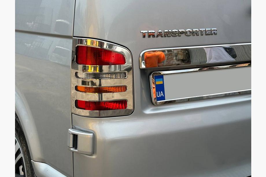 Volkswagen T5 Multivan 2003–2010 Chrome Tail Light Covers (2 pcs, Stainless Steel) 2 Doors, OmsaLine - Italian Stainless Steel Image
