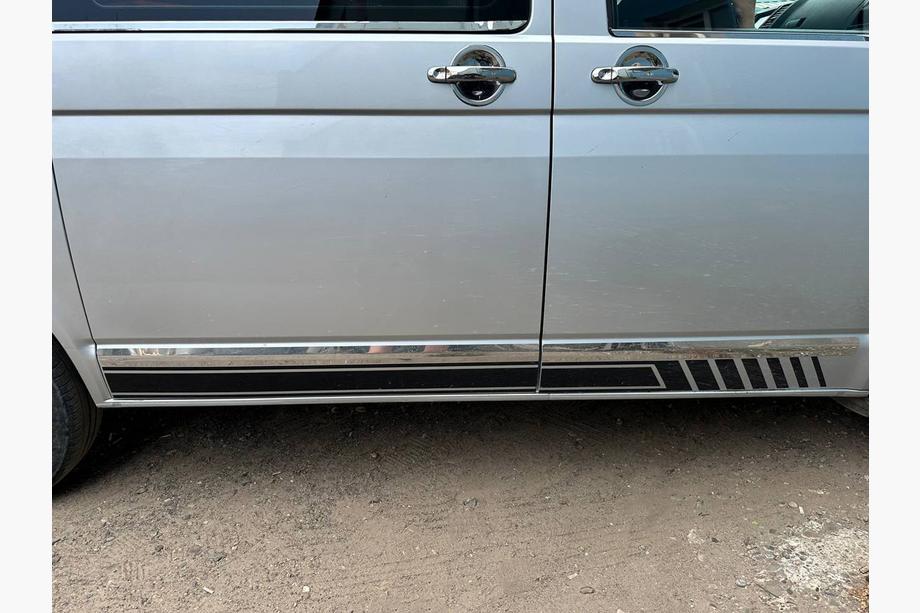 Volkswagen T5 Multivan 2003–2010 Door Moldings Stainless Steel Chrome 1 Door, Short, Carmos - Turkish Steel Photo 19