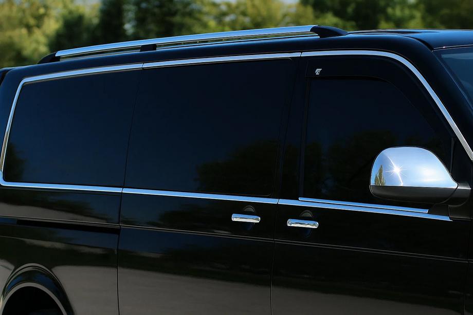 Volkswagen T5 Caravelle 2004-2010 Full window trim set (14 pcs, stainless steel) Image
