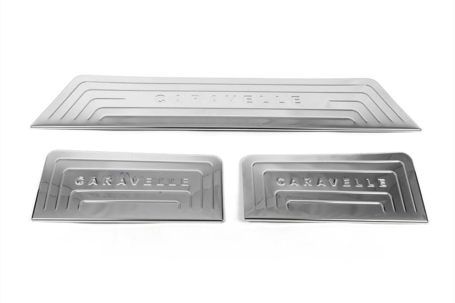 Volkswagen T5 Caravelle 2004-2010 Interior door sill covers (Omsa, stainless steel) Photo 2