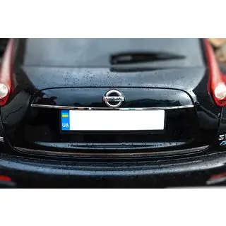 Chrome trim above license plate (stainless steel) photo 1