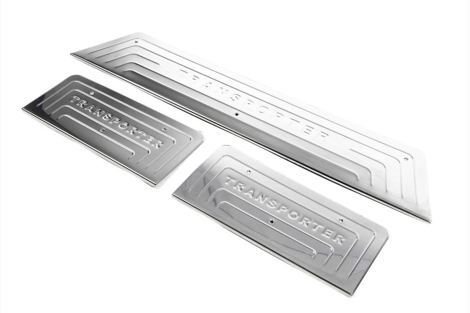 Volkswagen T5 2010-2015 Stainless Steel Door Sill Protectors OmsaLine 4 Doors, Transporter Photo 3