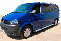 Volkswagen T5 2010-2015 Side Steps Maya V2 (2 pcs, Aluminum) Long Wheelbase photo 1