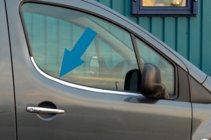 Peugeot Partner Tepee 2008-2018 Window Trim (2 pcs, Stainless Steel) OmsaLine - Italian Stainless Steel photo 1