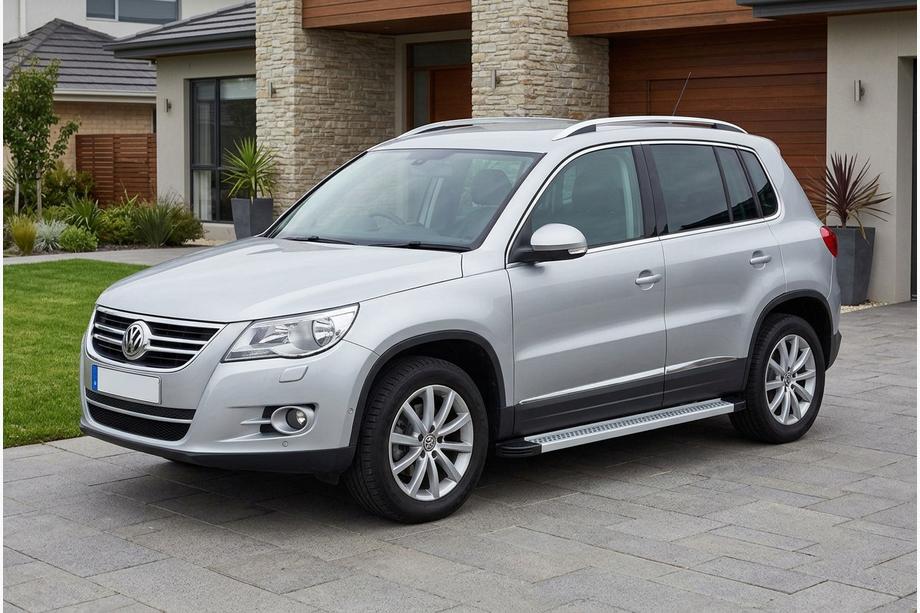 Volkswagen Tiguan 2007-2016 NEW!!! Side Steps Maya V2 (2 pcs, Aluminum) Image