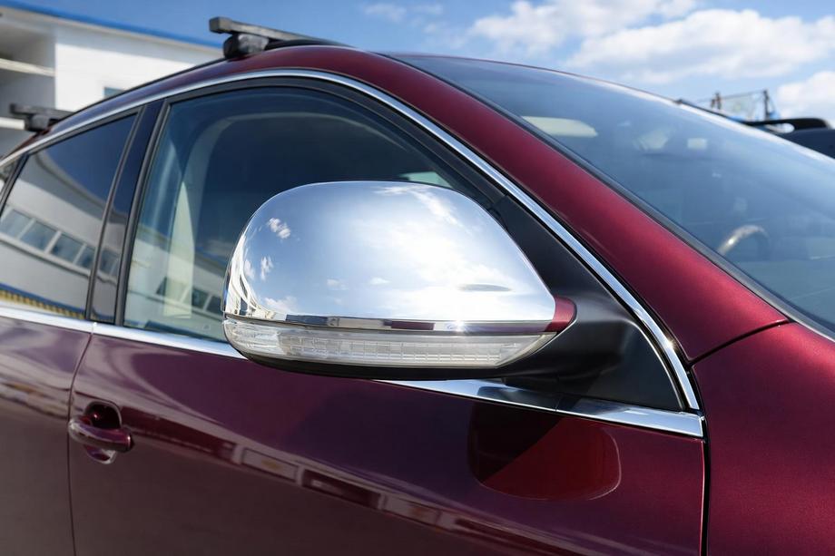Volkswagen Touareg 2002–2010 Mirror Covers 2007-2010 (2 pcs, Stainless Steel) Carmos - Turkish Steel Image