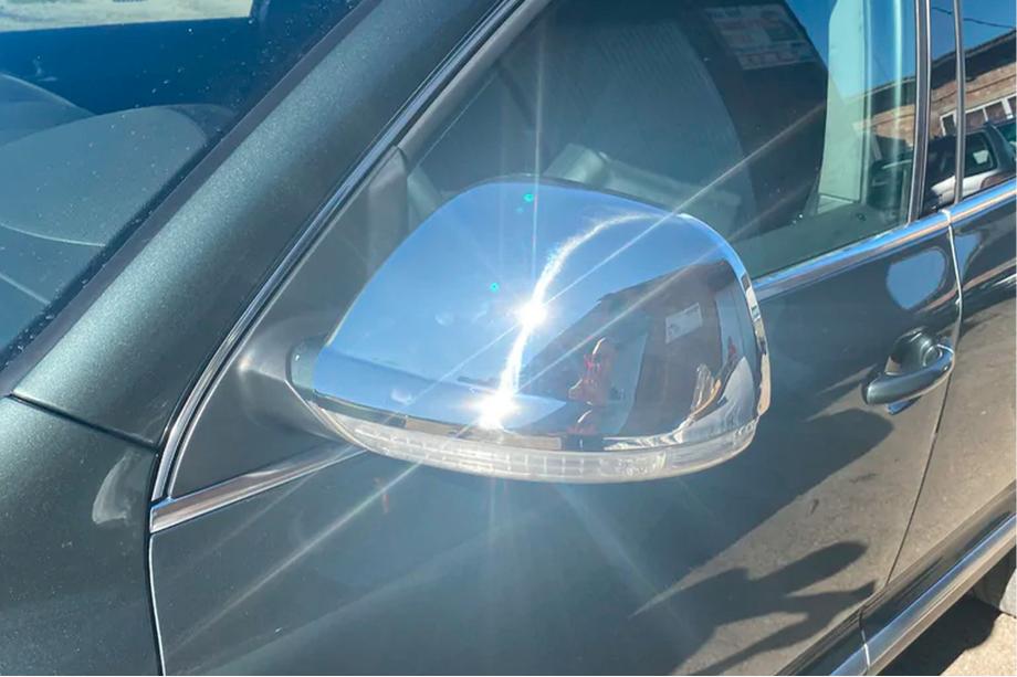 Volkswagen Touareg 2002–2010 Mirror Covers 2007-2010 (2 pcs, Stainless Steel) Photo 4