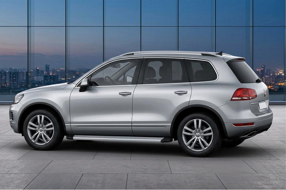 Volkswagen Touareg 2010-2018 Side Steps Maya V2 (2 pcs, Aluminum) Image