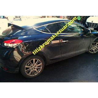 Upper window trim (HB, 6 pcs, stainless steel) Renault Megane III 2009-2016 photo 3