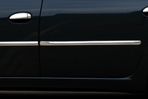 Dacia Logan I 2008-2012 Door Moldings Stainless Steel (4 pcs) Carmos - Turkish Stainless Steel photo 1