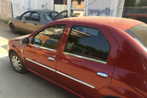Dacia Logan I 2008-2012 Door Moldings Stainless Steel (4 pcs) Carmos - Turkish Stainless Steel photo 3