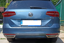Volkswagen Passat B8 2015-2023 Exhaust tip covers imitation SD/SW (2015-2018, 2 pcs, stainless steel) Carmos - Turkish Stainless Steel photo 8
