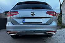 Volkswagen Passat B8 2015-2023 Exhaust tip covers imitation SD/SW (2015-2018, 2 pcs, stainless steel) Carmos - Turkish Stainless Steel photo 6