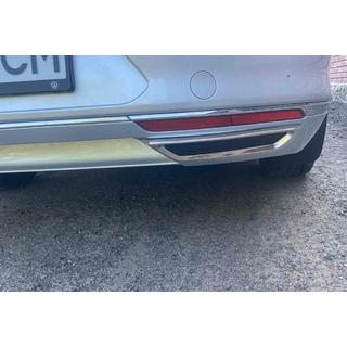 Exhaust tip covers imitation SD/SW (2015-2018, 2 pcs, stainless steel)