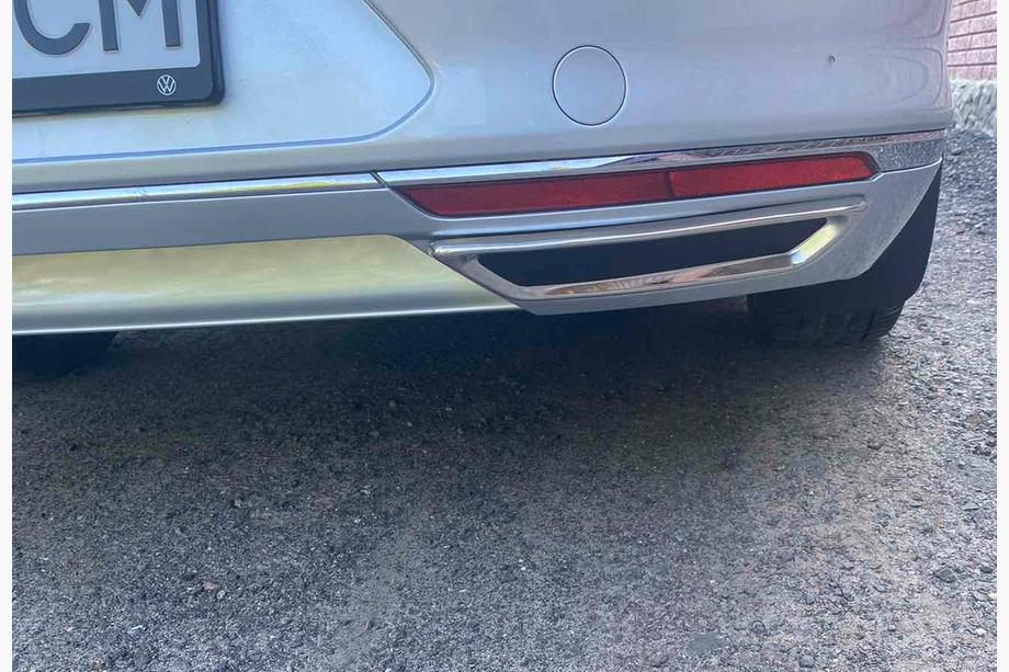 Volkswagen Passat B8 2015-2023 Exhaust tip covers imitation SD/SW (2015-2018, 2 pcs, stainless steel) Carmos - Turkish Stainless Steel Image