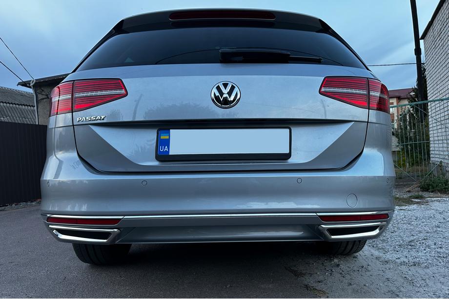 Volkswagen Passat B8 2015-2023 Exhaust tip covers imitation SD/SW (2015-2018, 2 pcs, stainless steel) Photo 6