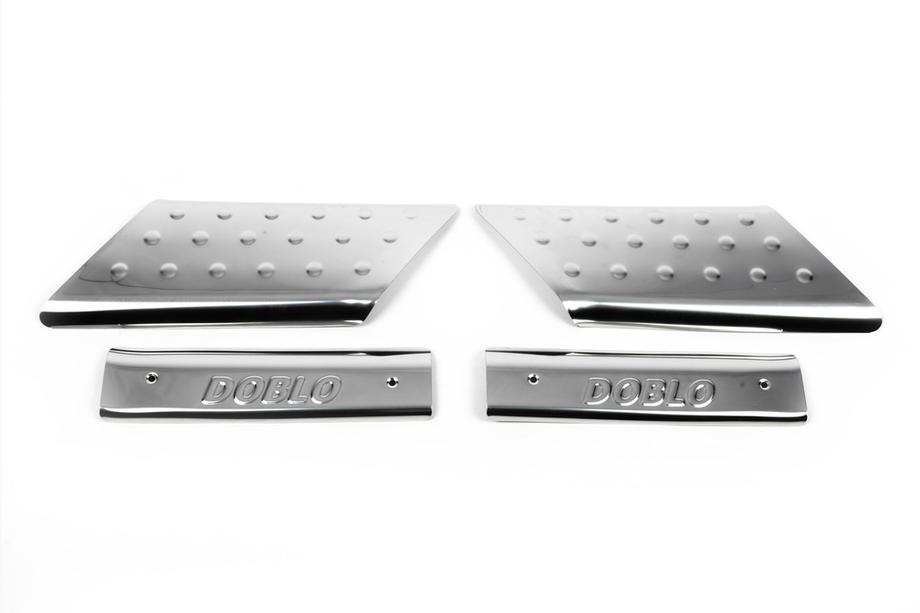 Fiat Doblo I 2001-2005 Interior door sill covers (Omsa, stainless steel) 3-door Photo 4
