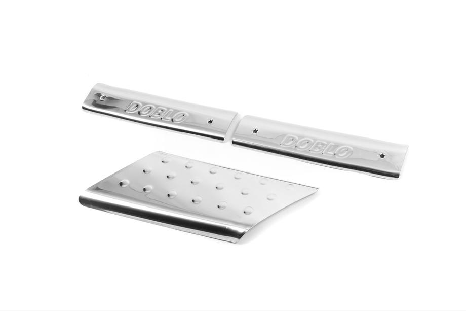 Fiat Doblo I 2001-2005 Interior door sill covers (Omsa, stainless steel) 4 doors Image