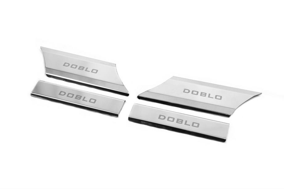 Fiat Doblo I 2001-2005 Interior door sill protectors (Carmos V1, stainless steel) Photo 2