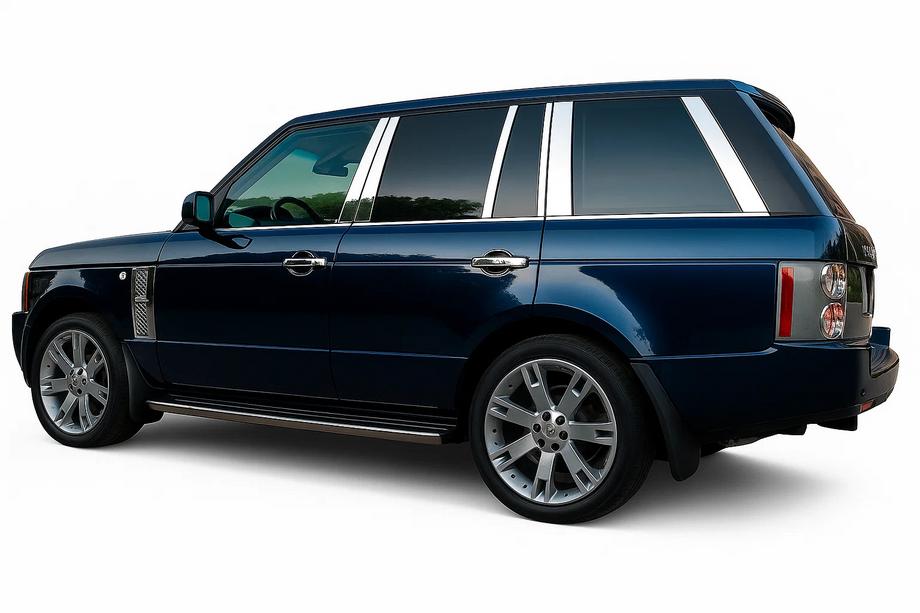 Range Rover III L322 2002-2012 Stainless Steel Door Pillar Trim (14 pcs) Photo 1