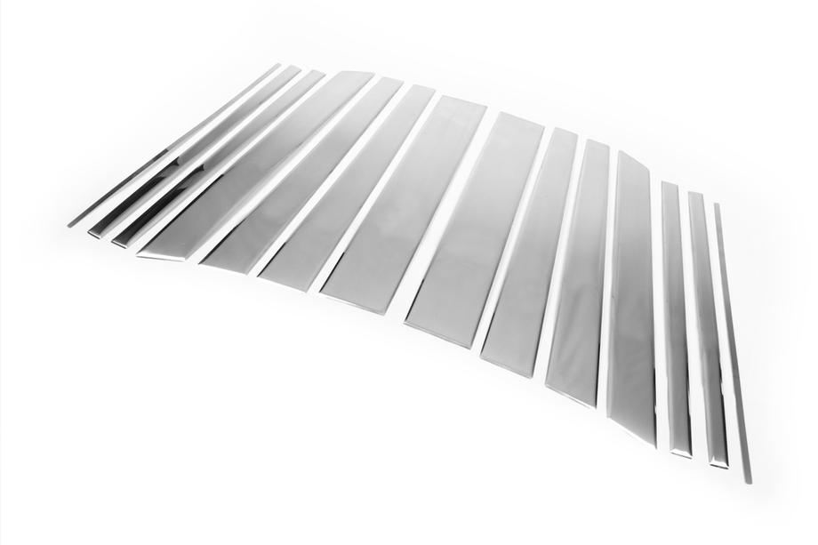 Range Rover III L322 2002-2012 Stainless Steel Door Pillar Trim (14 pcs) Photo 4