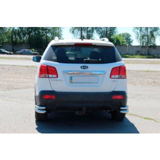 Rear Double Corner Bars AK003-Double (Stainless Steel) Kia Sorento II XM 2009-2014 photo 3