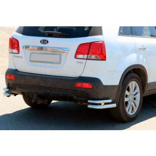 Rear Double Corner Bars AK003-Double (Stainless Steel) Kia Sorento II XM 2009-2014 photo 1