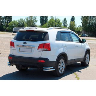 Rear Double Corner Bars AK003-Double (Stainless Steel) Kia Sorento II XM 2009-2014 photo 4