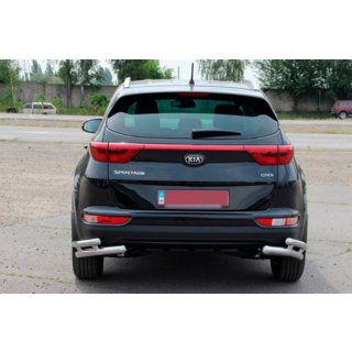 Rear Protection Double Corner Bars AK003 Double (Stainless Steel) Kia Sportage 2015-2021 photo 3