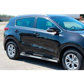 Side Bars BB002 (2 pcs, stainless steel) Kia Sportage 2015-2021 photo 1