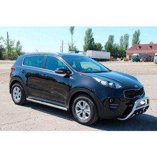 Side Bars BB001 (2 pcs, stainless steel) Kia Sportage 2015-2021 photo 4