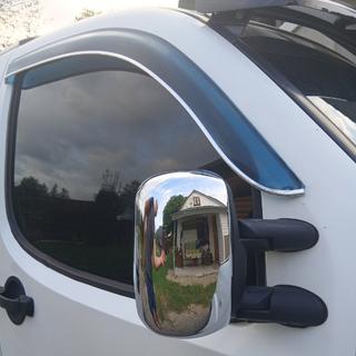 Chrome Mirror Covers (2 pcs, plastic) Fiat Doblo I 2005-2010 photo 2