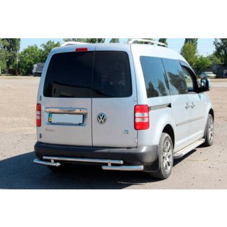 Rear Bar AK003-2 (2 pcs, stainless steel) Volkswagen Caddy 2004-2010 photo 2