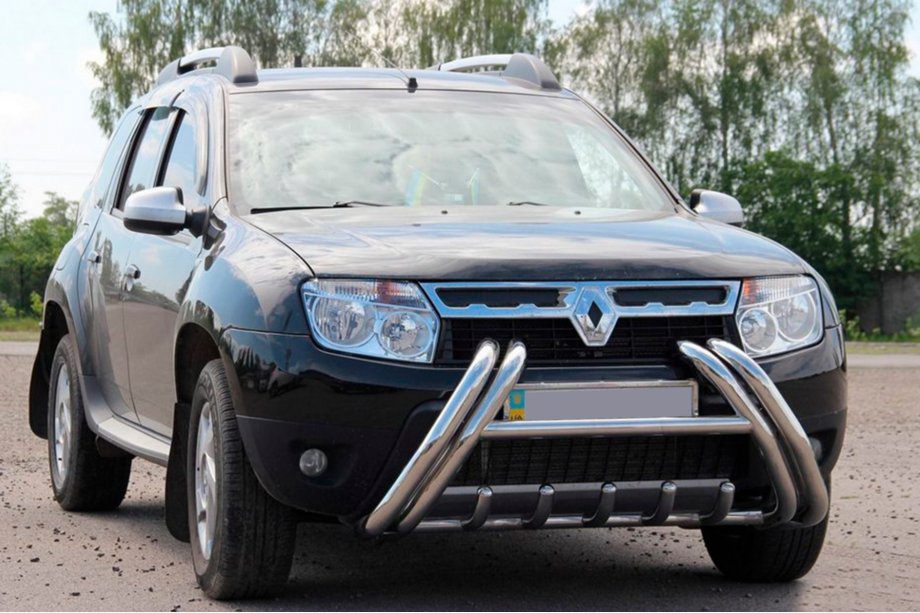 Renault Duster 2008–2017 Bull Bar Kelebek WT011 (stainless steel) Photo 1