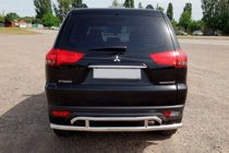 Mitsubishi Pajero Sport 2008-2015 Rear Guard AK002-2 (2 pcs, stainless steel) photo 2