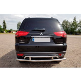 Rear Guard AK002-2 (2 pcs, stainless steel) Mitsubishi Pajero Sport 2008-2015 photo 4