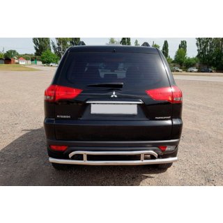 Rear Guard AK002-2 (2 pcs, stainless steel) Mitsubishi Pajero Sport 2008-2015 photo 2