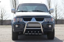 Mitsubishi Pajero Sport 1996-2007 Bull Bar QT006 (Stainless Steel) photo 2
