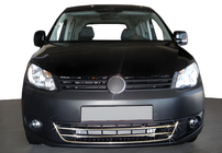 Volkswagen Caddy 2010-2015 Front bumper protector trims Trend (3 pcs, stainless steel) photo 1